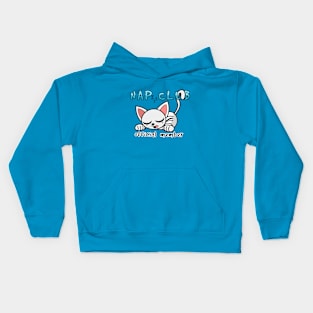 cute kitty cat - nap club Kids Hoodie